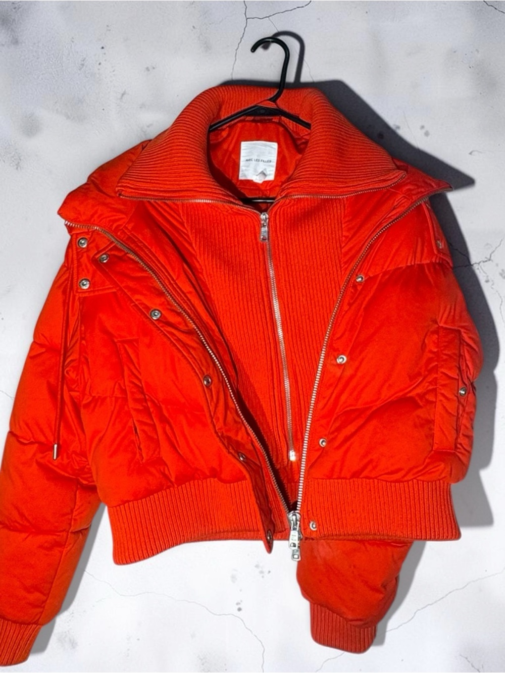 Avec Les Filles Thermalpuff Crop Puffer Jacket EUC